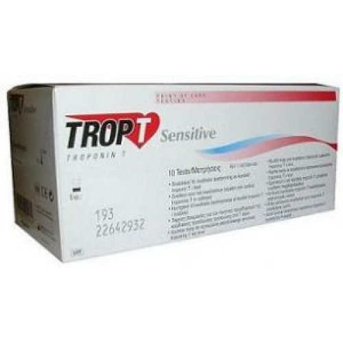 Тропонин ( Troponin T sensitive Roche ) 5 тест-полосок и 5 шприц ...